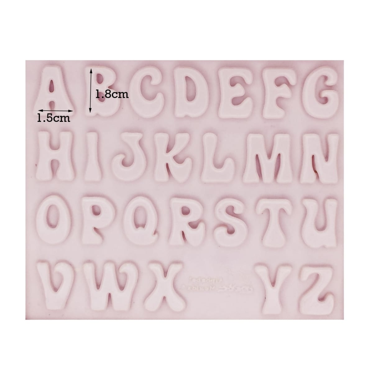 Molde Fondant Mayúsculas Silicona3