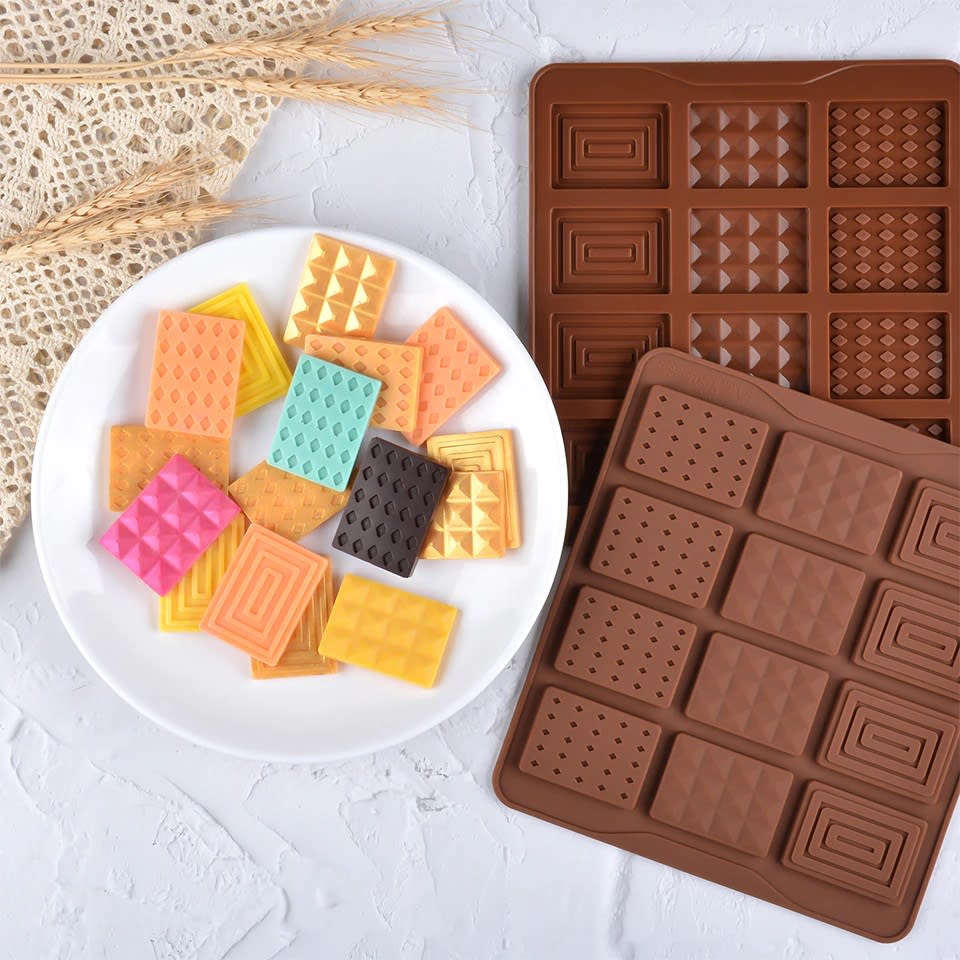 Molde Chocolate Silicona Tabletas Diseño 13