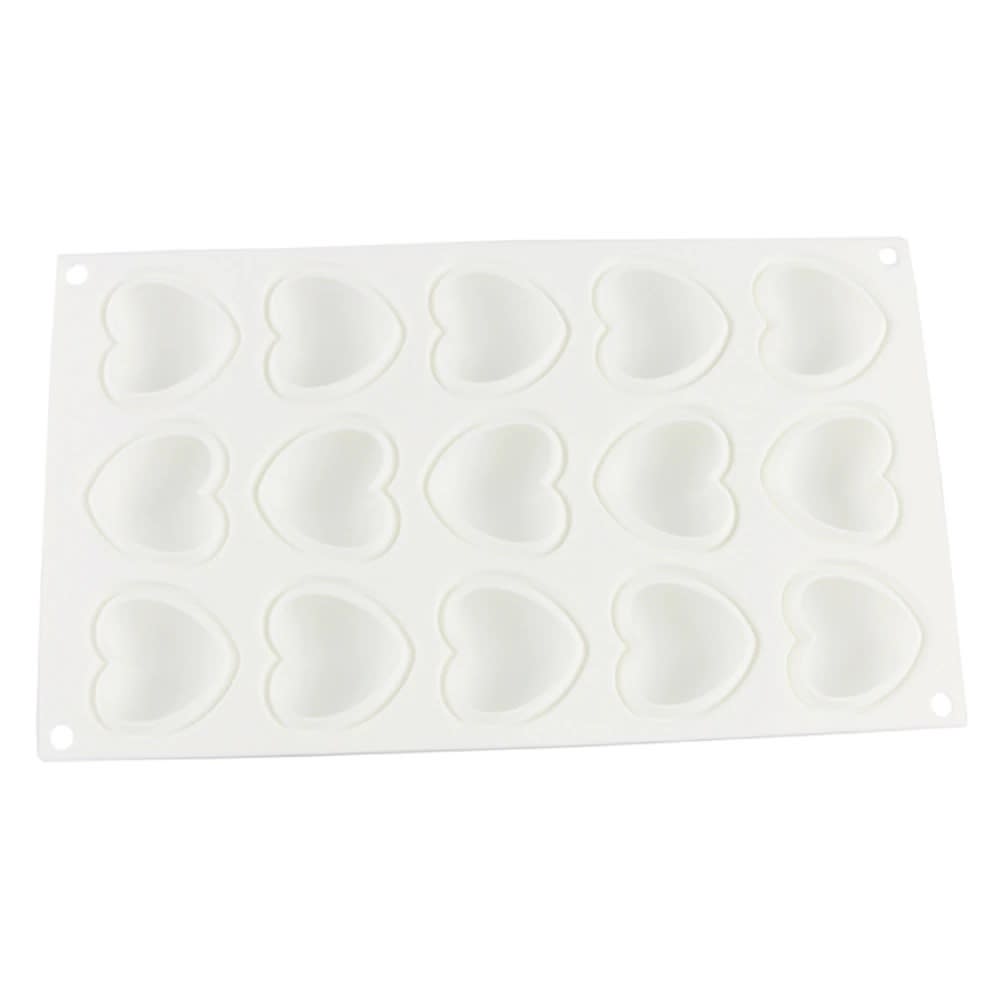 Molde Silicona Corazones 15 Cavidades3