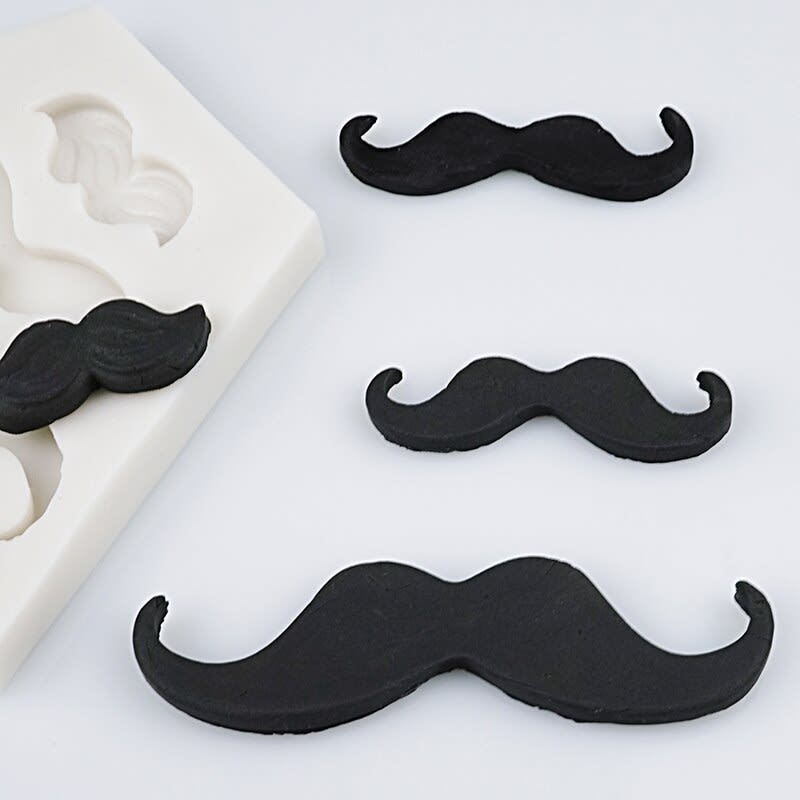 Molde Fondant 3 Bigotes Silicona2