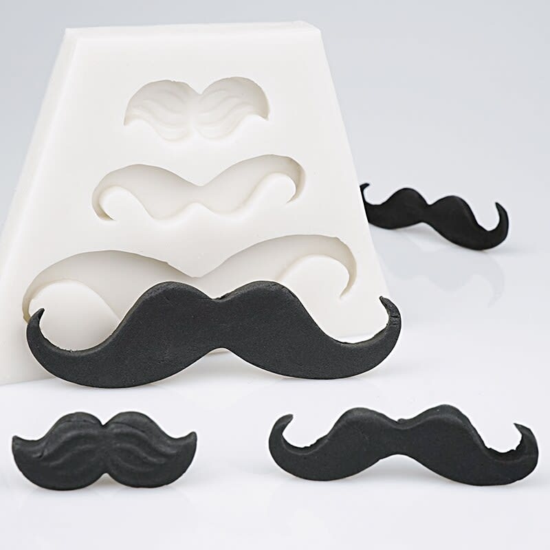 Molde Fondant 3 Bigotes Silicona3