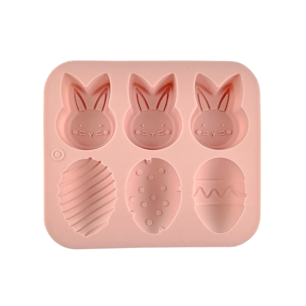Molde 3 Huevos y 3 Conejos Silicona 0