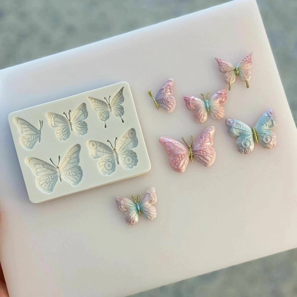 Molde Fondant 5 Mariposas2