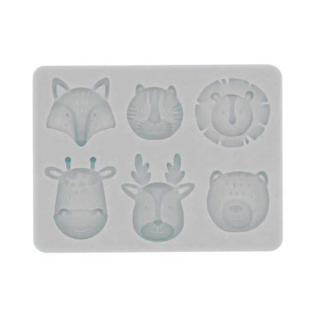 Molde Fondant Caritas de Animales3