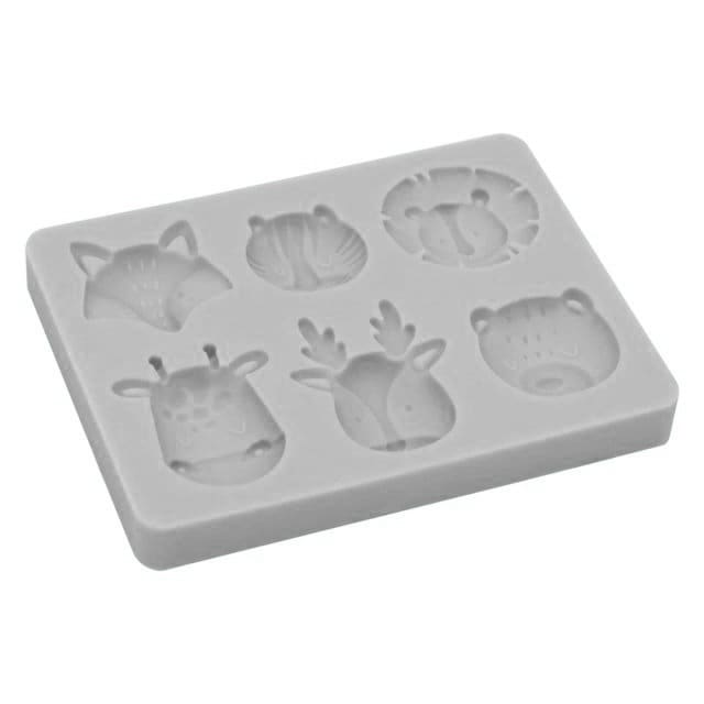 Molde Fondant Caritas de Animales4