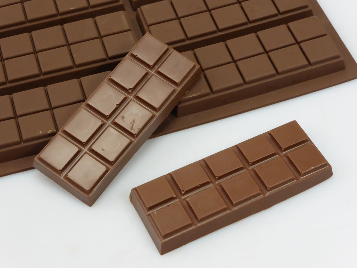 Molde Chocolate 6 Barras con 10 Segmentos Silicona2