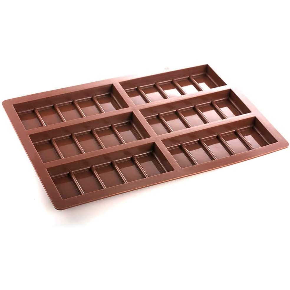 Molde Chocolate 6 Barras con 5 Segmentos Silicona2