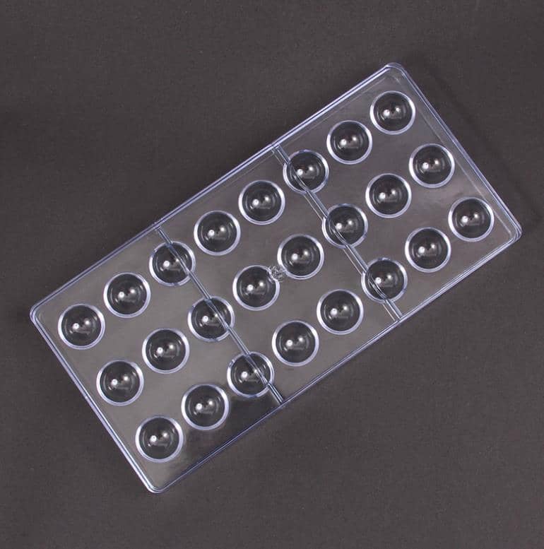 Molde Acrílico Semi Esfera 2,4 cm.2