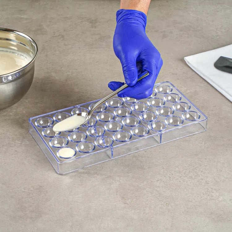 Molde Acrílico Semi Esfera 2,7 cm.2