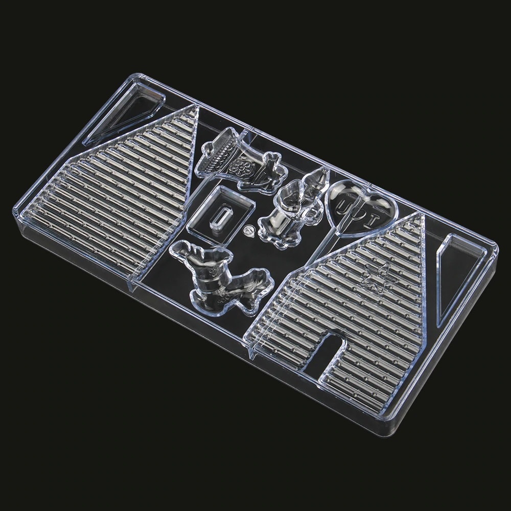 Molde Casa Jengibre Navidad Acrílico 3 Piezas2