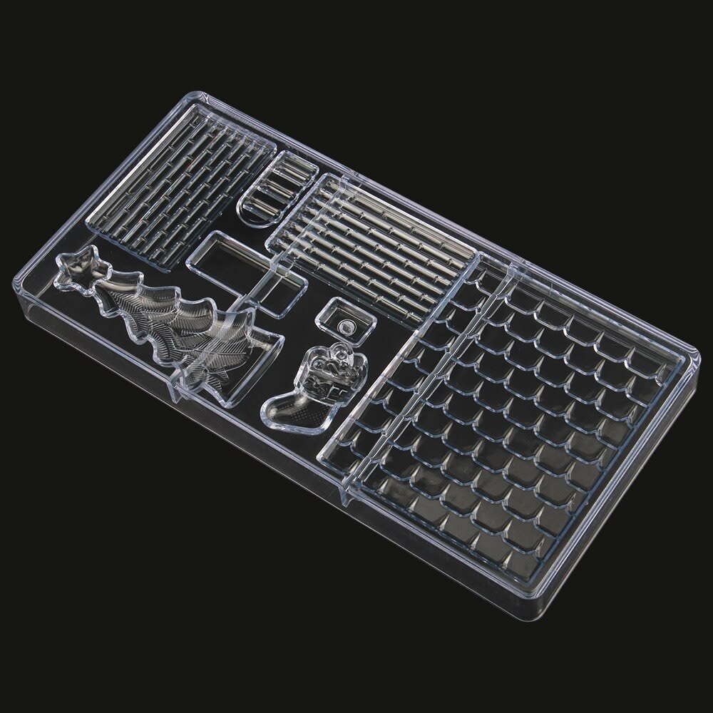 Molde Casa Jengibre Navidad Acrílico 3 Piezas3