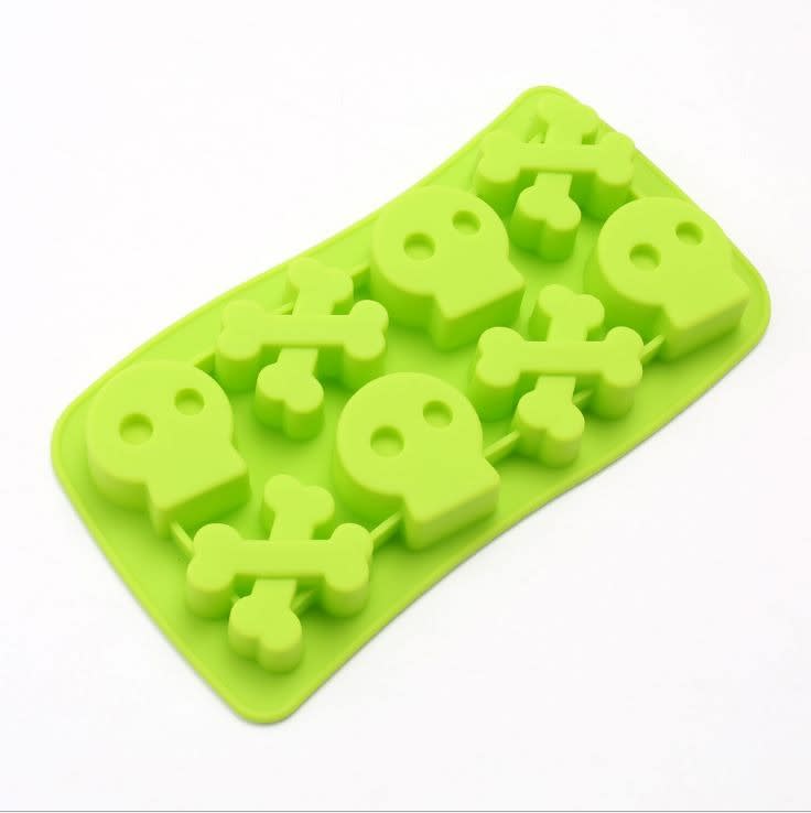 Molde Silicona Calaveras y Huesos 8 Cavidades2