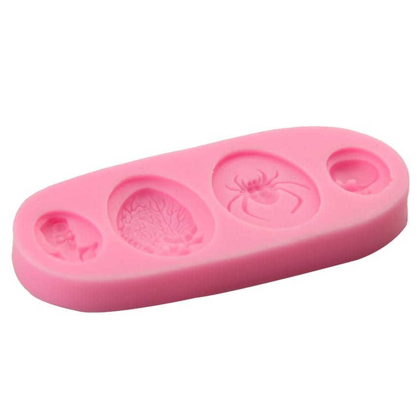 Molde Fondant Camafeo Halloween Silicona2