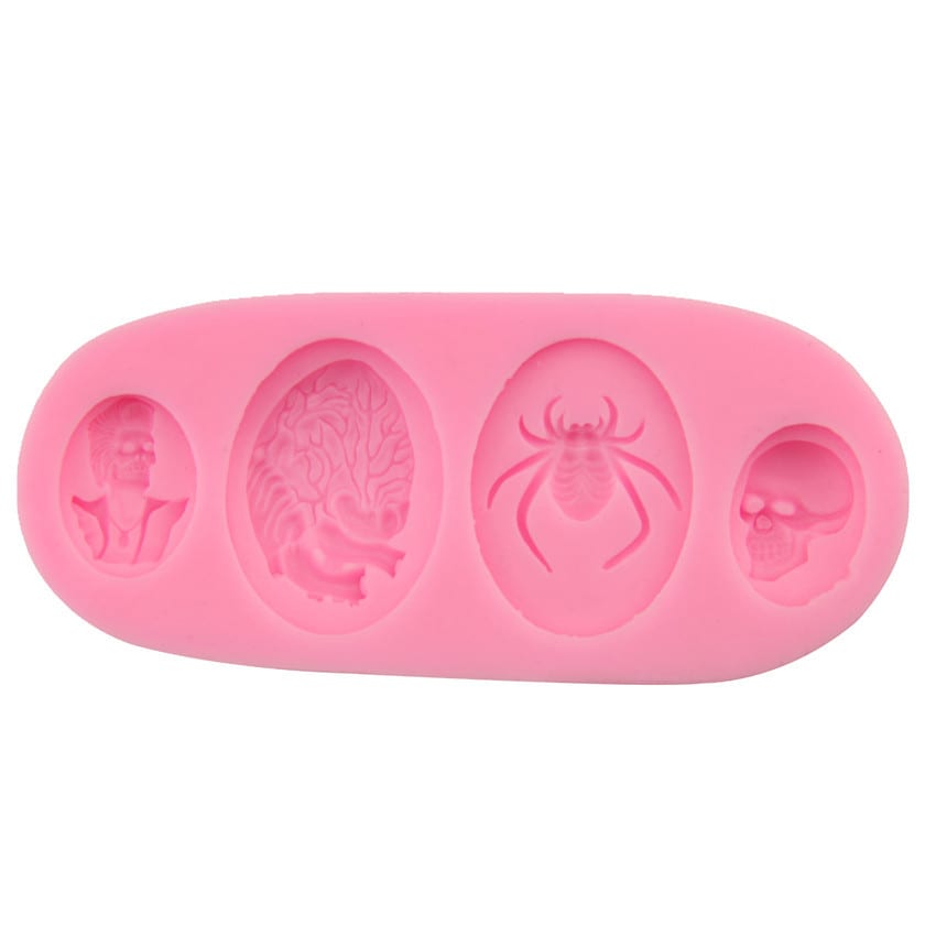 Molde Fondant Camafeo Halloween Silicona3