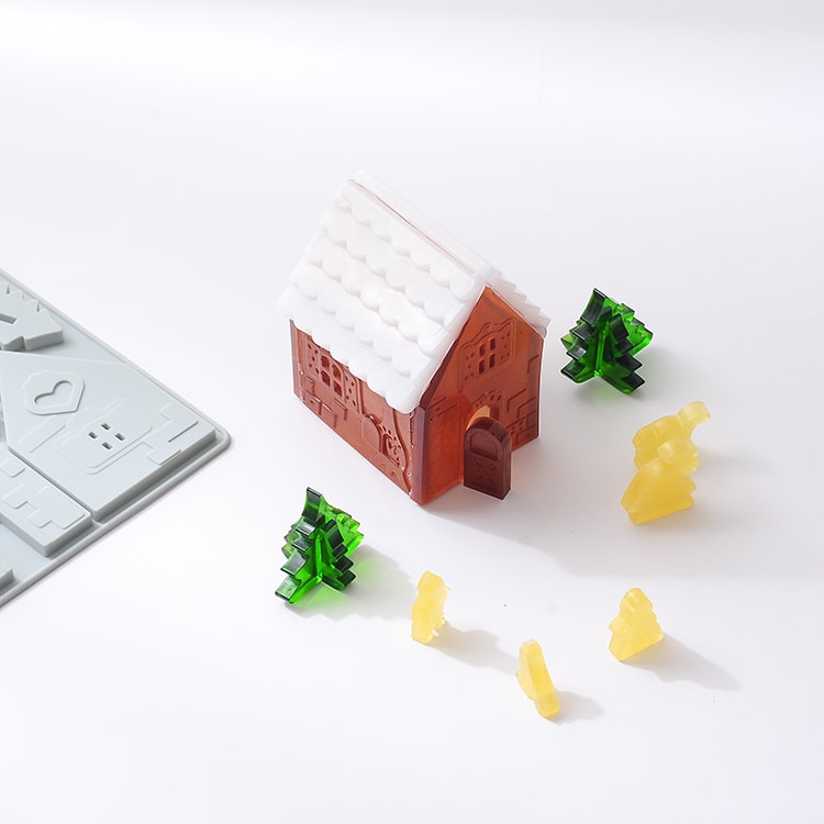 Molde Silicona Casa Jengibre Mini3