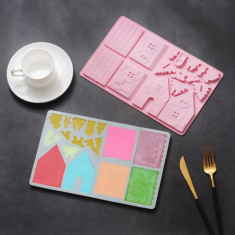 Molde Silicona Casa Jengibre Mini4