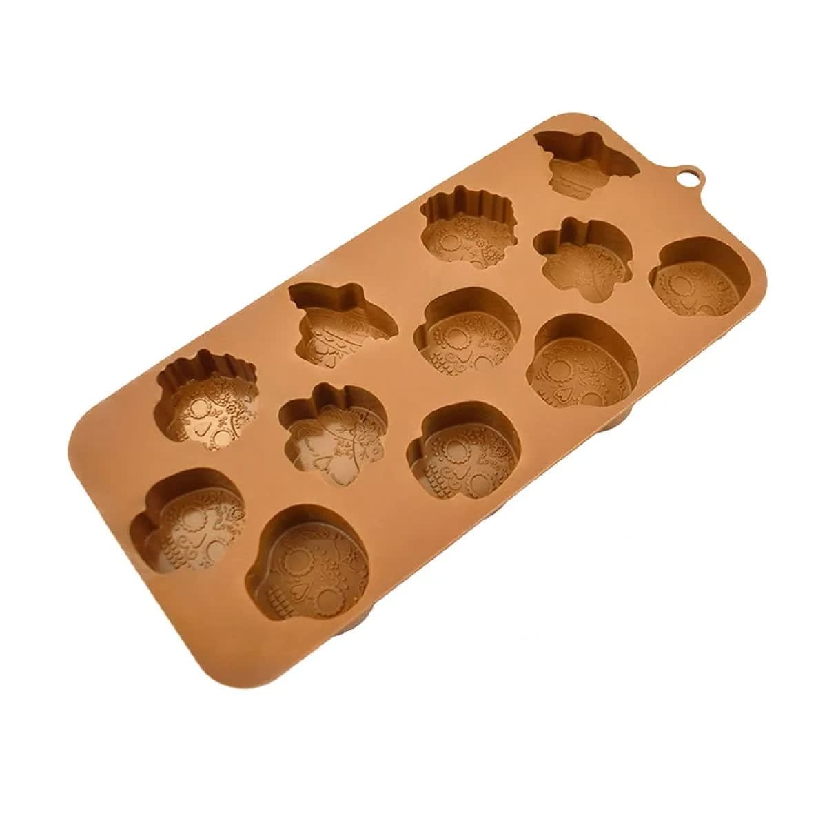 Molde Chocolate Silicona Catrinas2