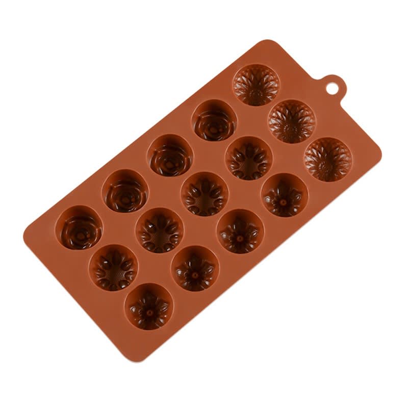 Molde Chocolate Bombón Flor Silicona2