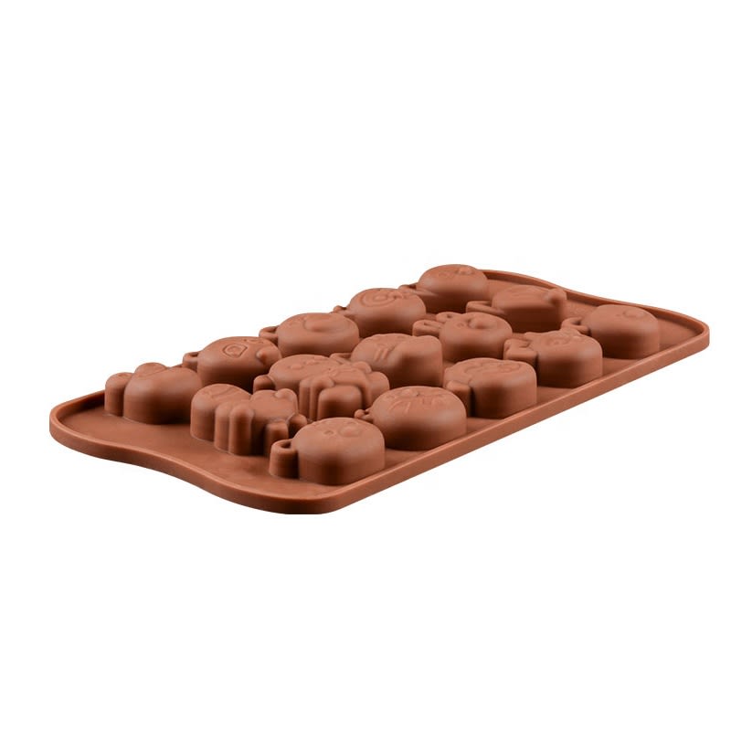 Molde Chocolate Caritas de Animales Silicona3