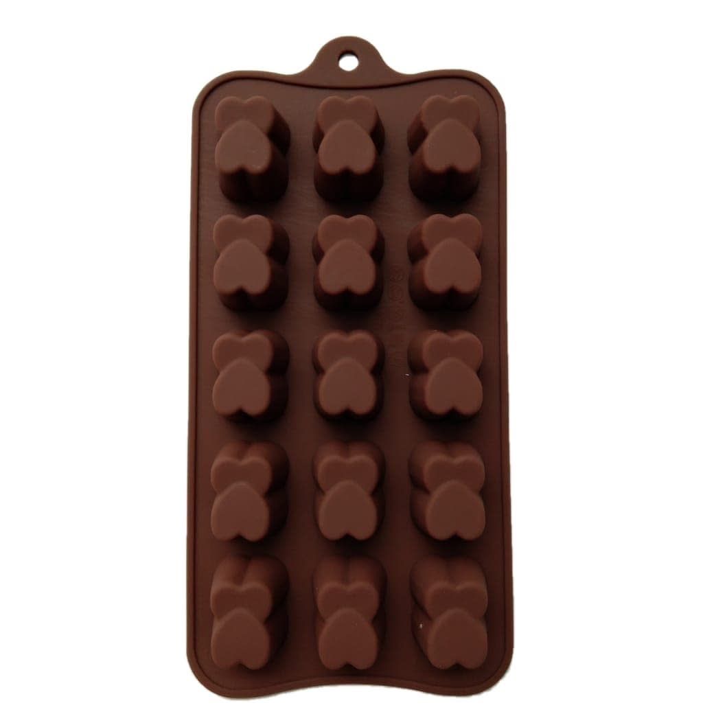 Molde Chocolate Silicona Corazón Doble2