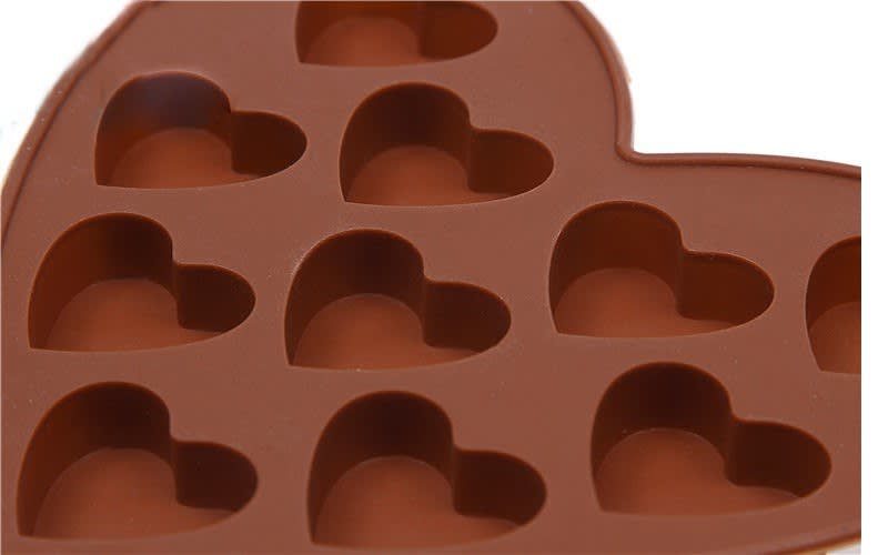 Molde Chocolate 10 Corazones Silicona3