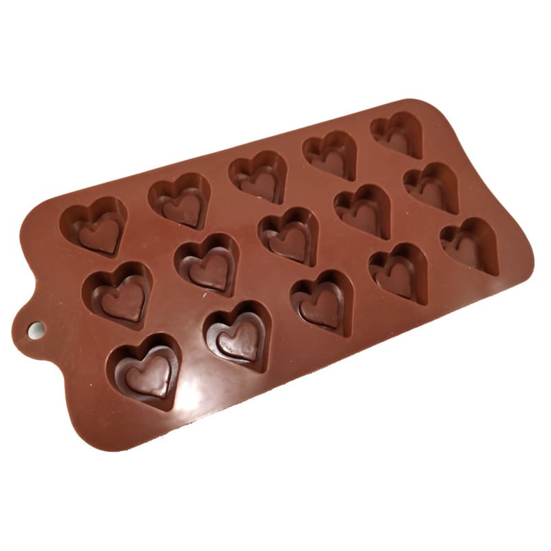 Molde Chocolate Corazón Borde Silicona2