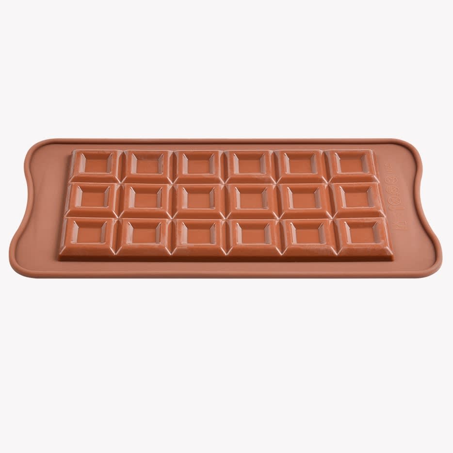Molde Chocolate Tableta Cuadros Silicona2