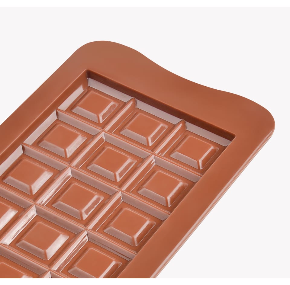 Molde Chocolate Tableta Cuadros Silicona3