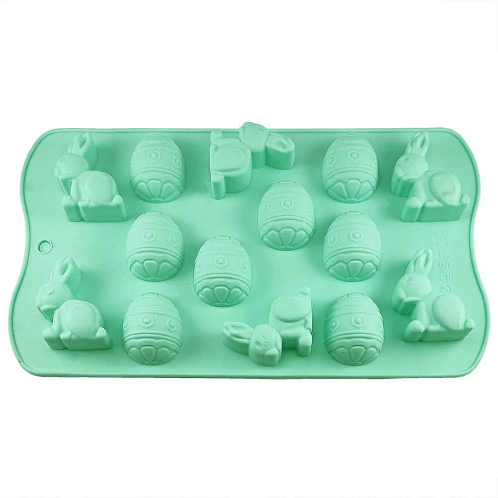 Molde Conejos y Huevos 14 Cavidades Silicona 0