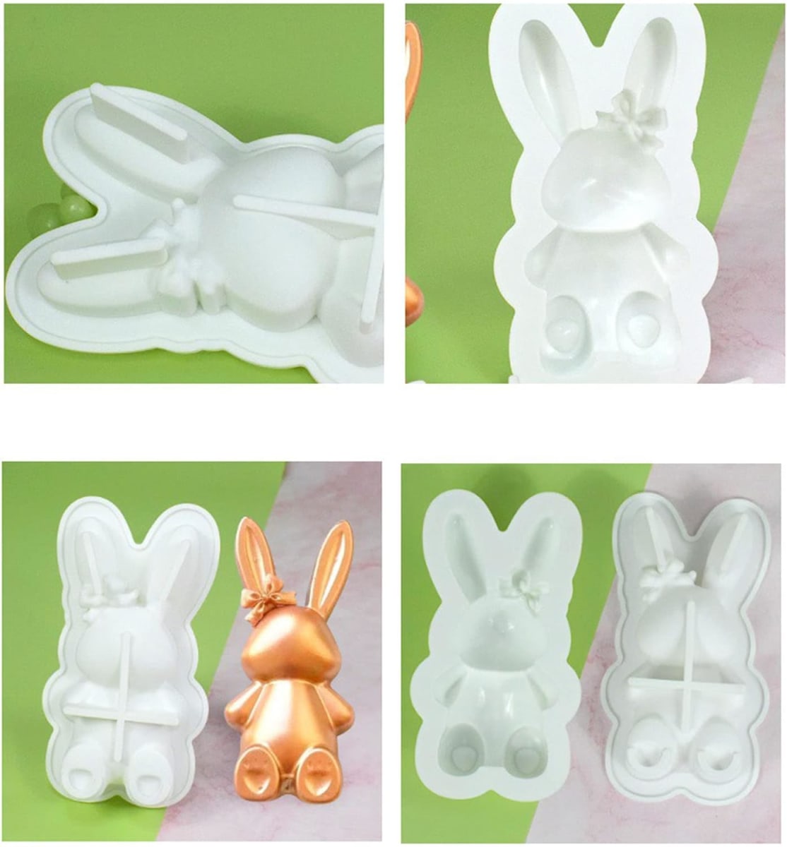 Molde Conejo Sentado Grande 15 cm. Silicona3