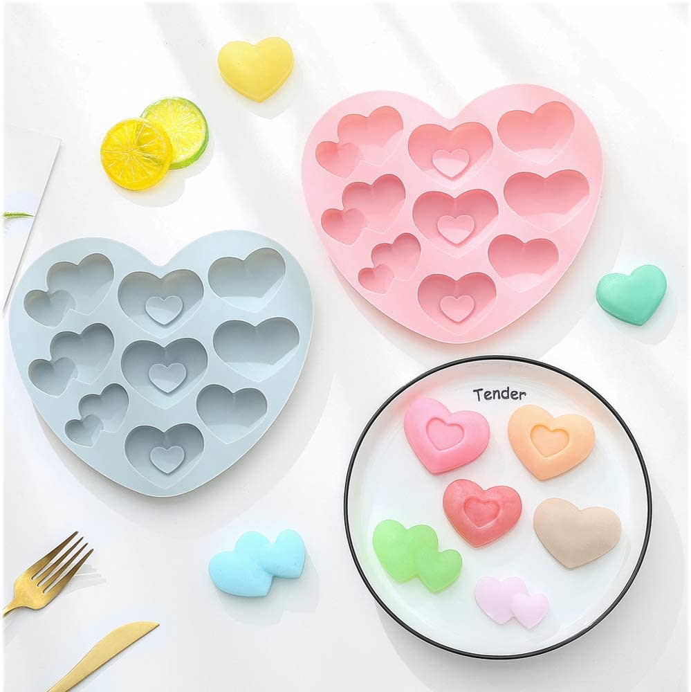 Molde Silicona 9 Corazones2