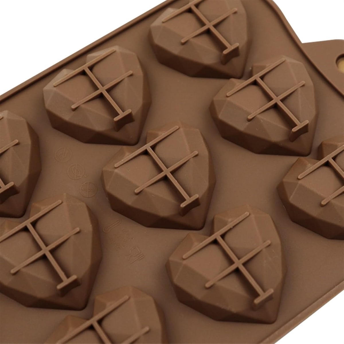 Molde Chocolate Silicona Corazon Diamante 15 Cavidades4