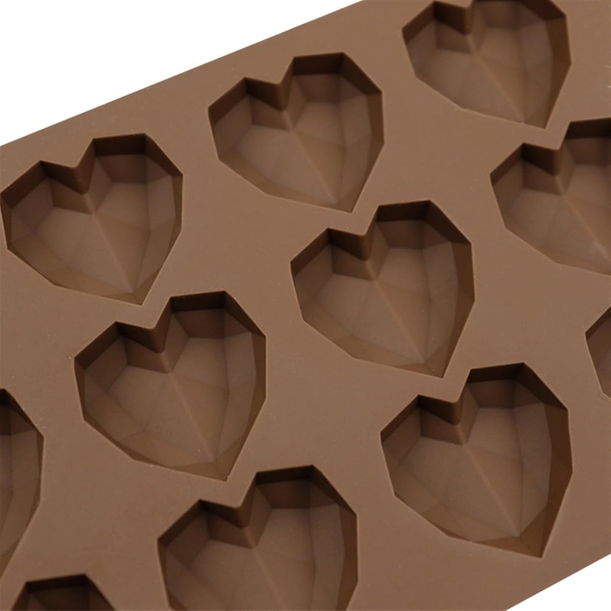 Molde Chocolate Silicona Corazon Diamante 15 Cavidades3
