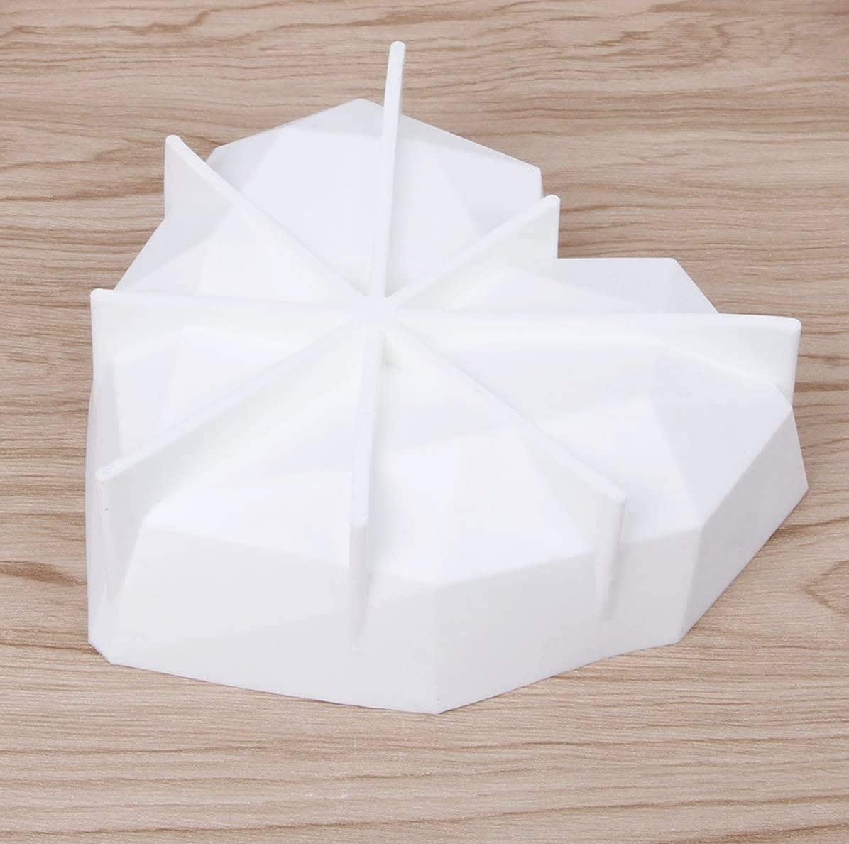 Molde Silicona Corazón Diamante Grande con Base3