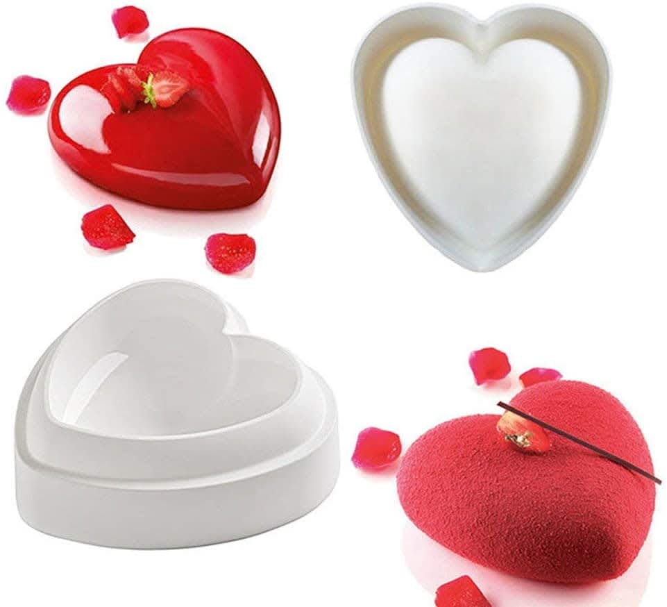 Molde Silicona Corazón Liso Grande3