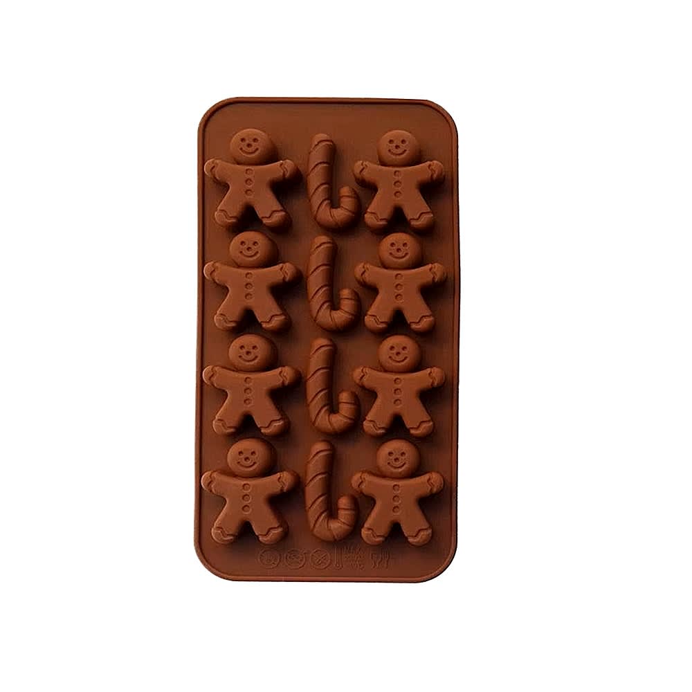 Molde Chocolate Hombre de Jengibre y Bastón Silicona 0