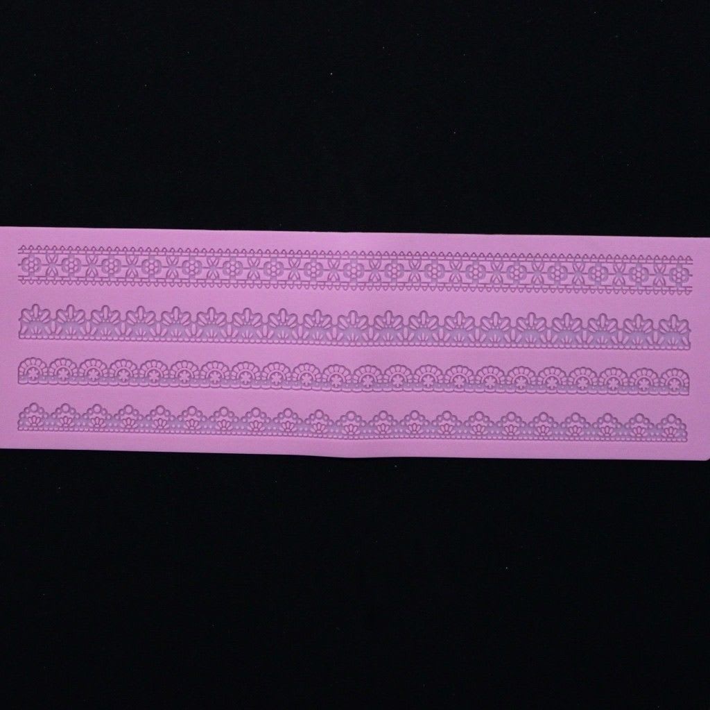 Molde Encaje Comestible 4 Diseños Silicona6