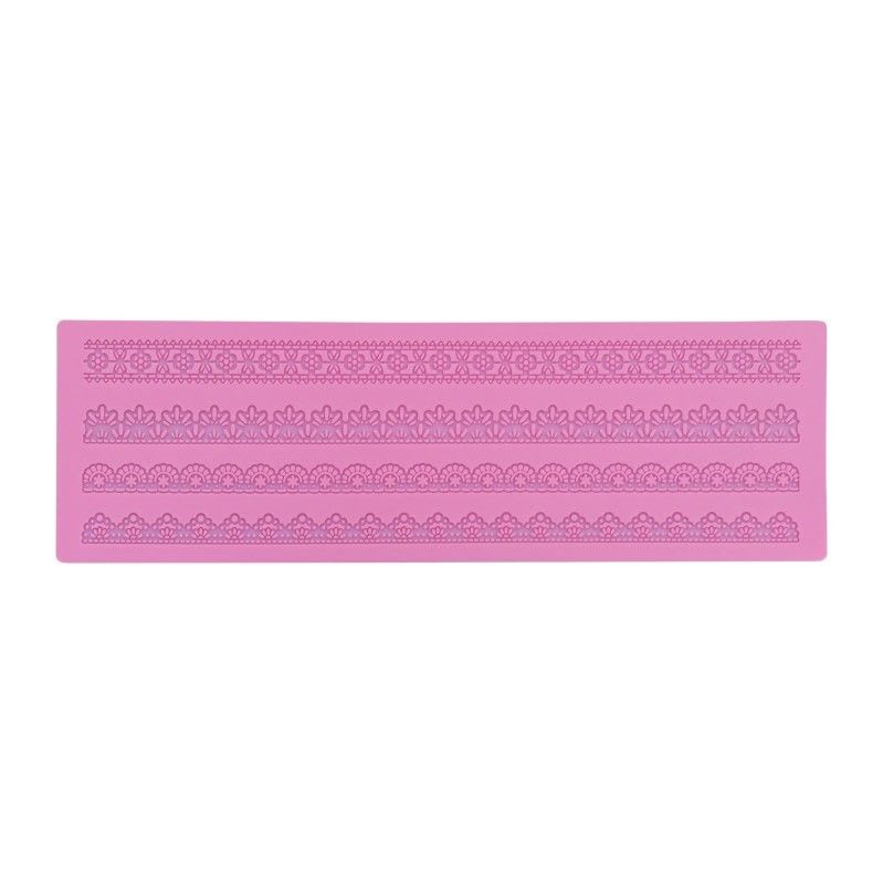 Molde Encaje Comestible 4 Diseños Silicona 0