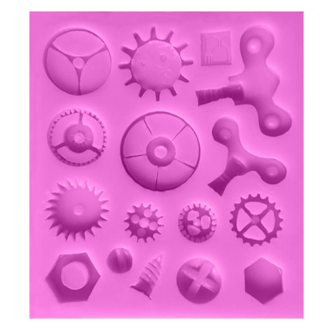 Molde Fondant Engranajes Silicona2