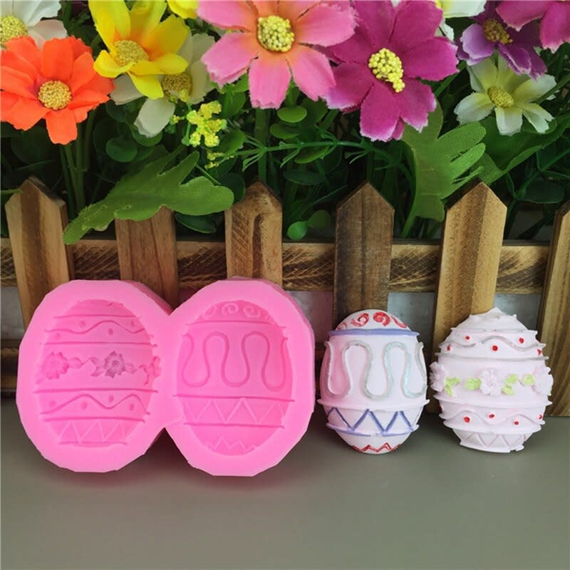 Molde Fondant 2 Huevos Silicona4