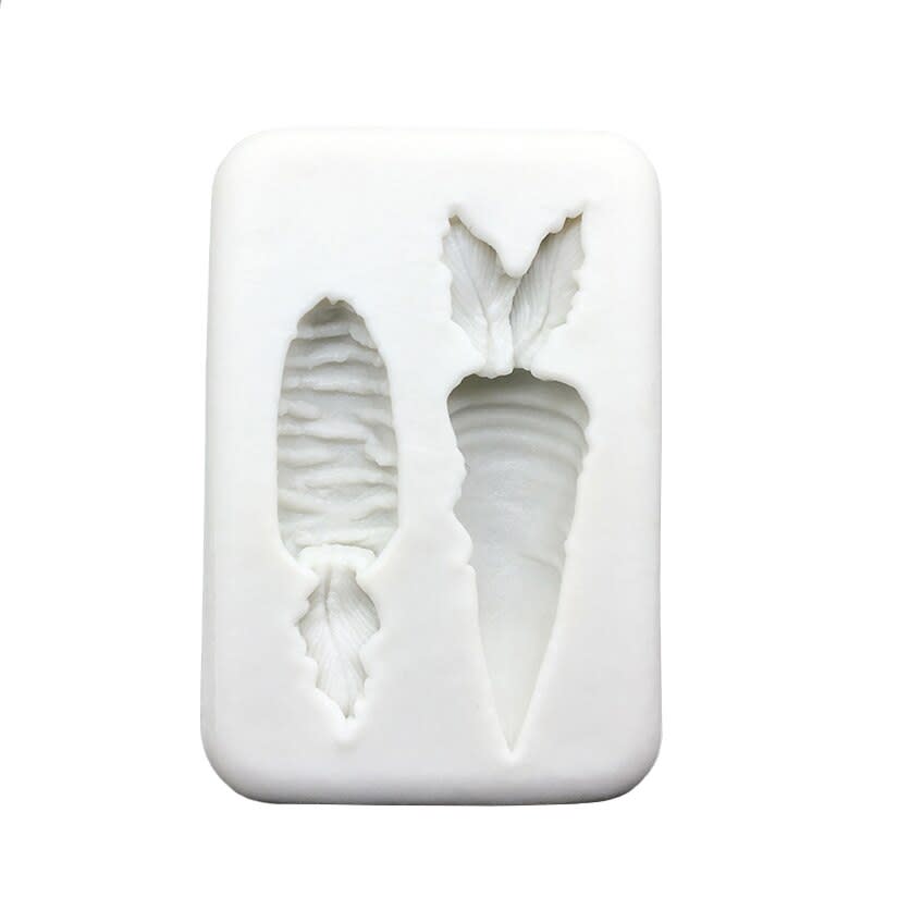 Molde Fondant 2 Zanahorias Silicona3