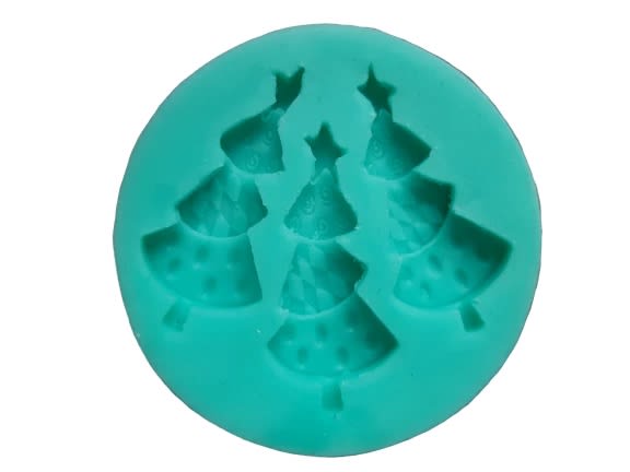 Molde Fondant 3 Pinos Pequeños Silicona2