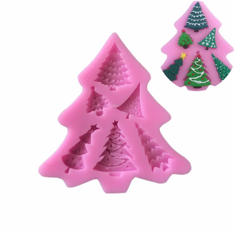 Molde Fondant 6 Pinos Silicona2