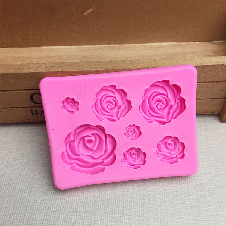 Molde Fondant 7 Rosas Silicona2