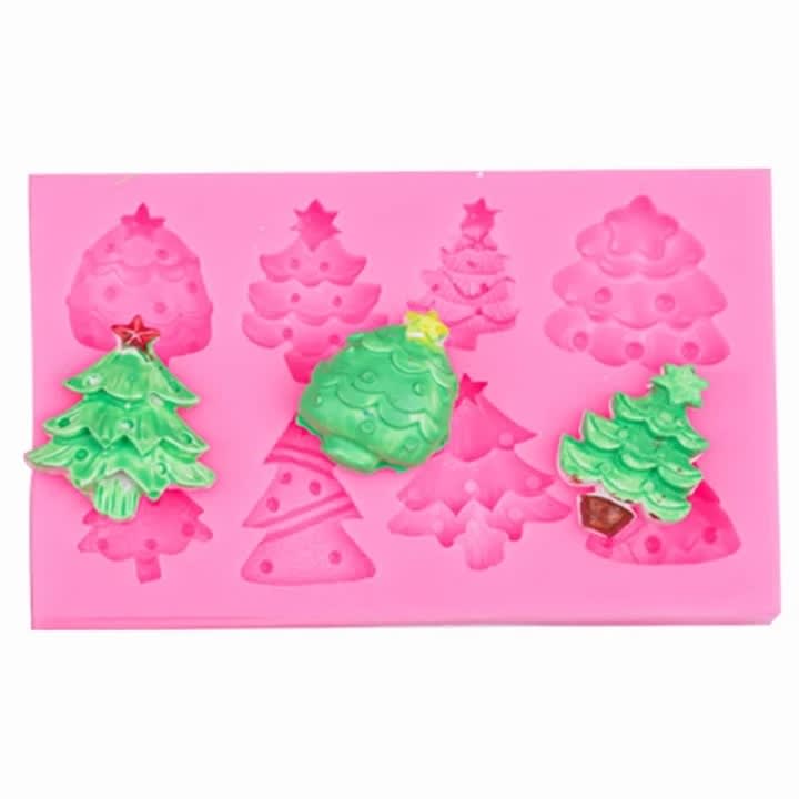 Molde Fondant 8 Pinos Silicona3