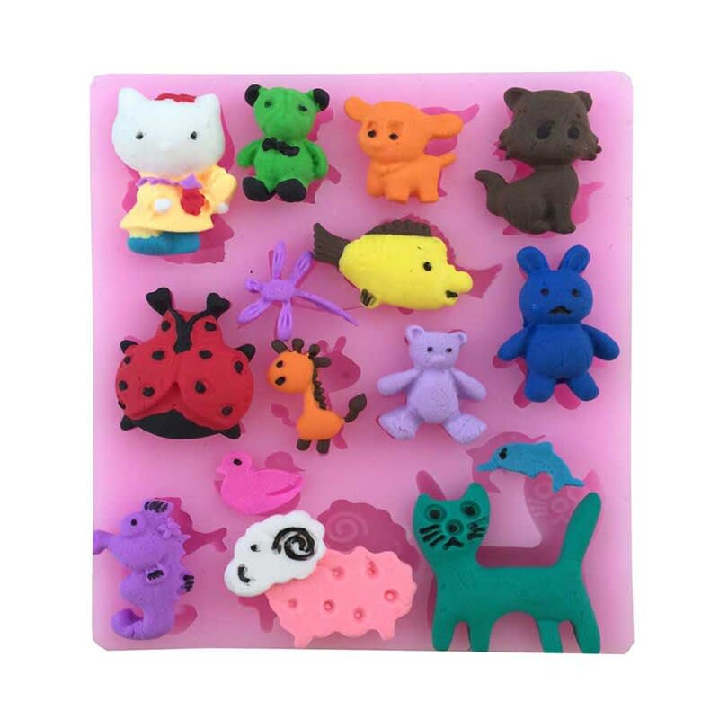 Molde Fondant Animales N°2 Silicona2
