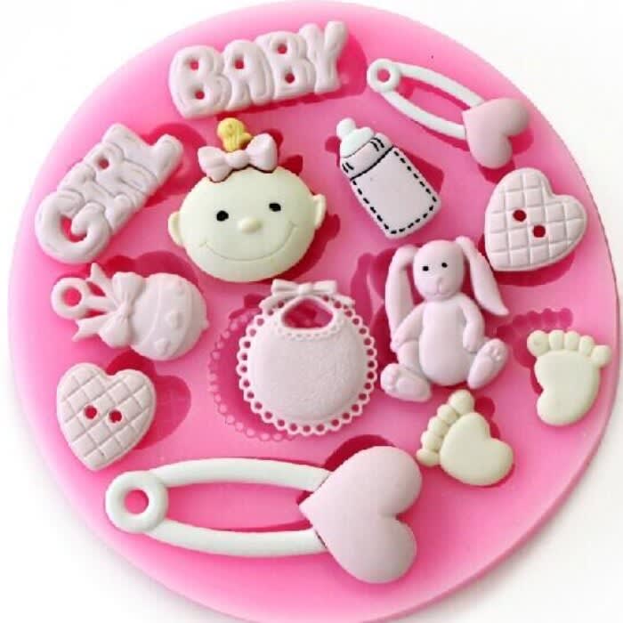Molde Fondant Baby Girl Silicona2