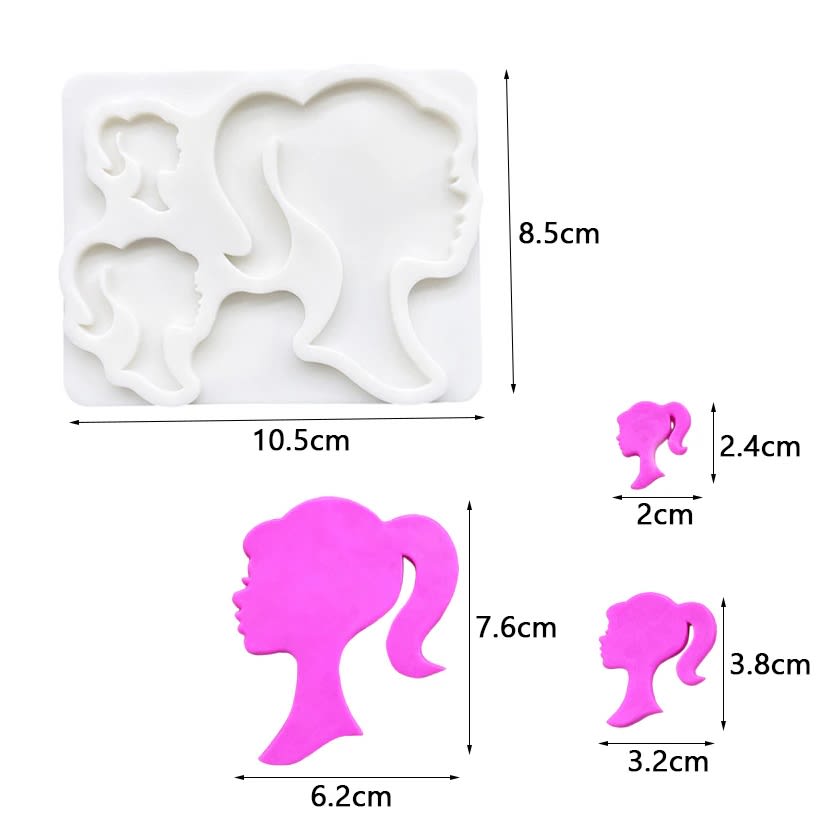 Molde Fondant Barbie N°2 Silicona4