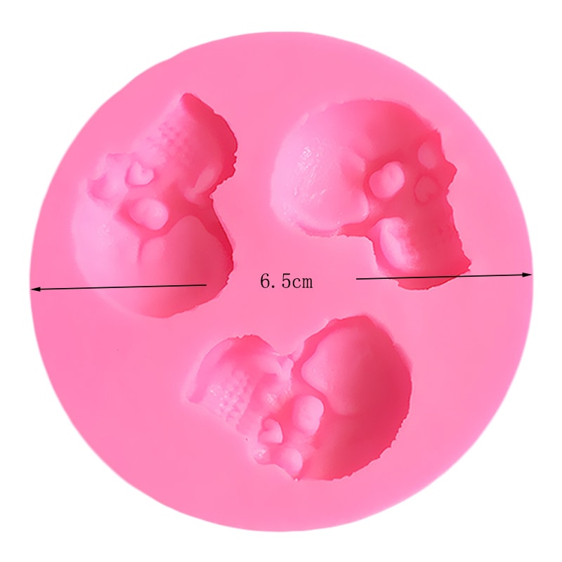 Molde Fondant 3 Calaveras Chicas Silicona3