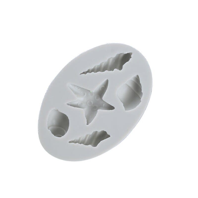 Molde Fondant Conchitas Ovalado Silicona2
